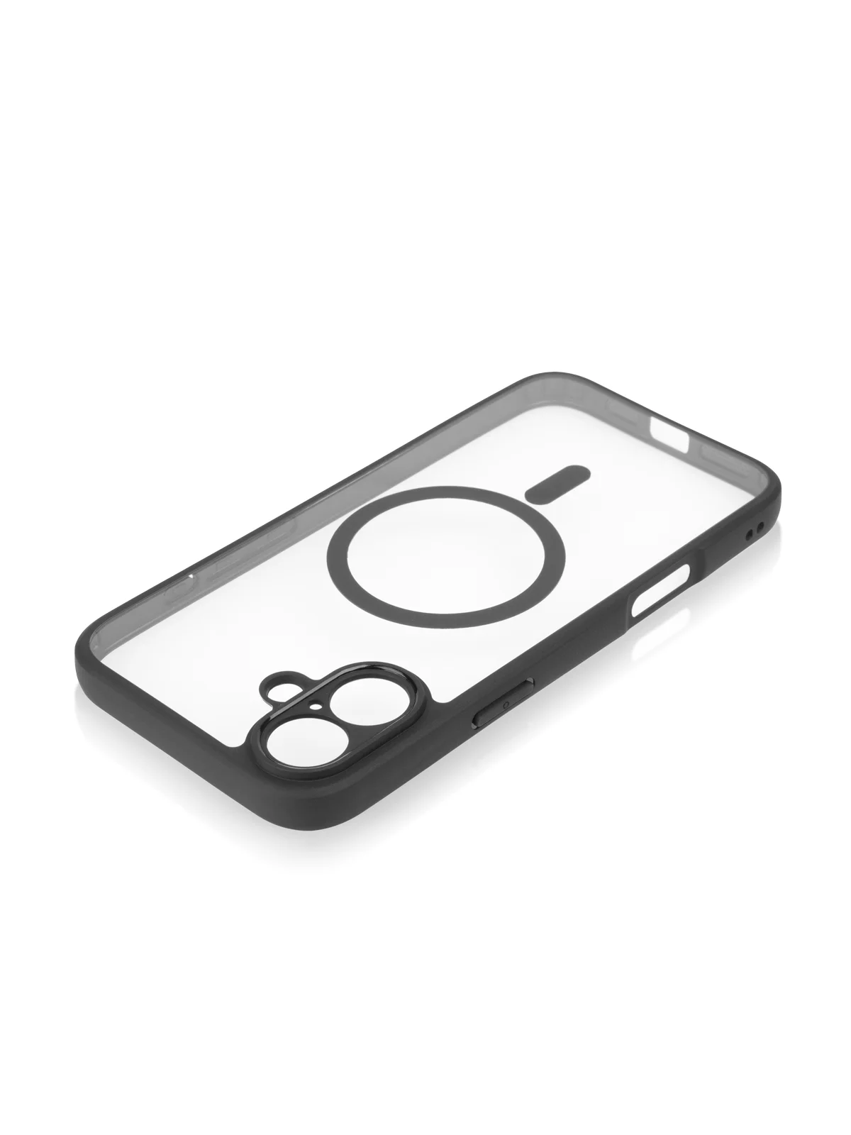 Прозрачный чехол MagSafe для iPhone 16, Pro, Max Plus пластиковый с силиконом BROSCORP, защитой камер