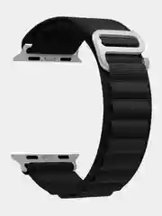 Черный ремешок для смарт-часов Apple Watch Alpine Loop "Альпийская петля", нейлоновый, 42-49 мм