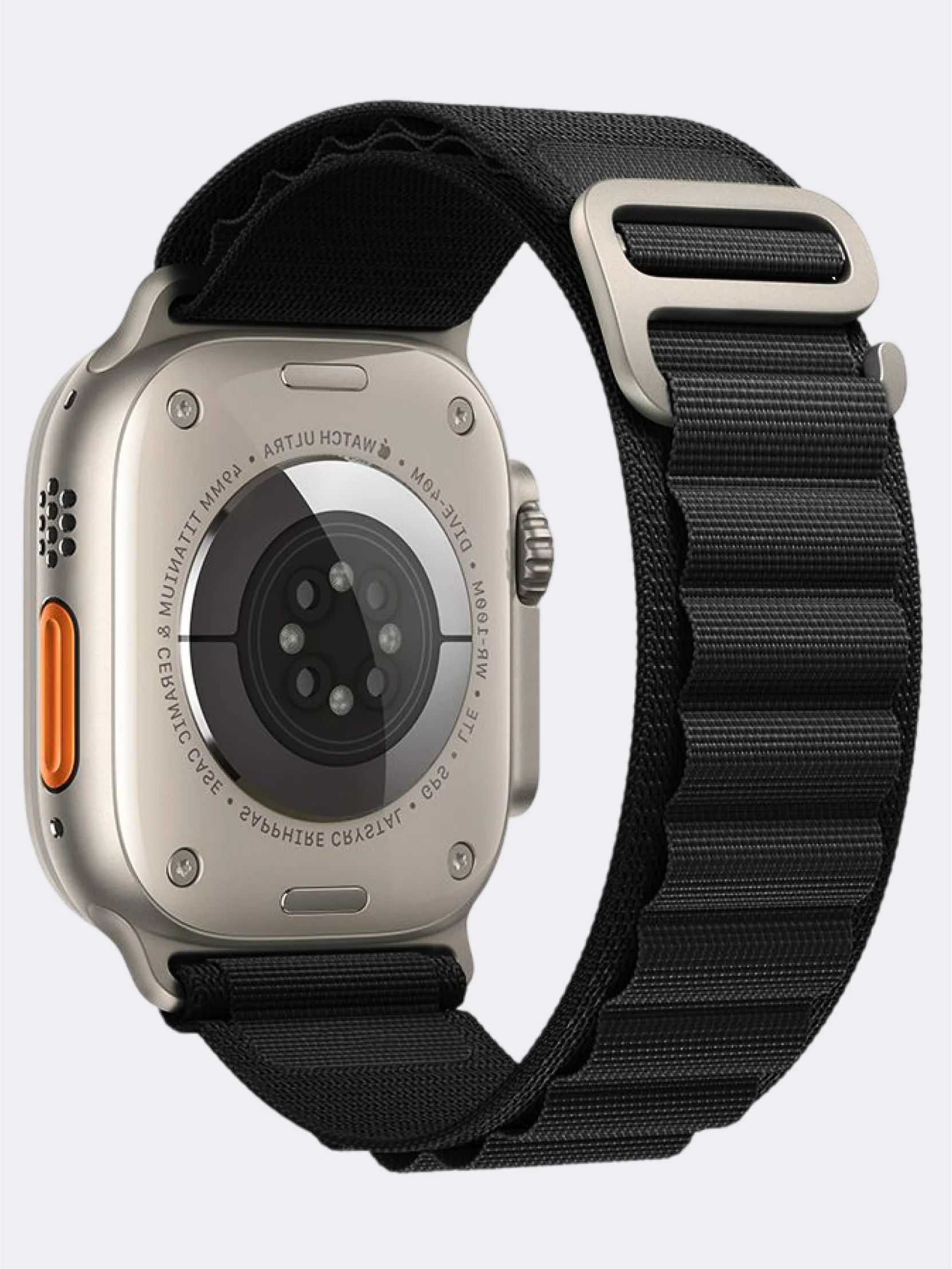 Черный ремешок для смарт-часов Apple Watch Alpine Loop "Альпийская петля", нейлоновый, 42-49 мм