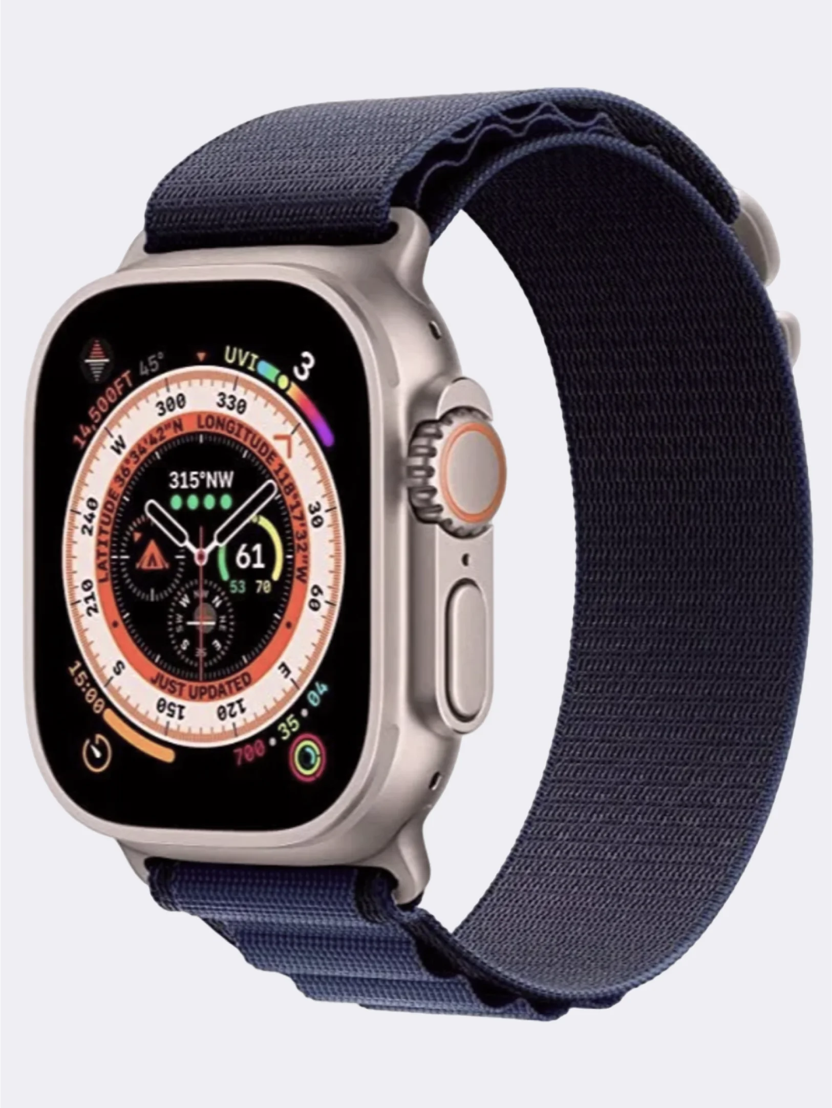 Светло-бежевый ремешок для смарт-часов Apple Watch Alpine Loop "Альпийская петля", нейлоновый, 42-49 мм