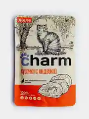 Влажный корм Charm 85г "индейка в желе", для стерилизованных кошек, 85г *25 шт