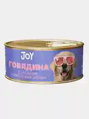 Влажный корм для собак JOY, говядина и цыплёнок беззерновой д/взр. собак мел.пор, 100 г