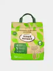 Наполнитель для кошек Наша кошка, Нейтральный ,Тофу растительный комкующийся, 5л (2,1 кг)