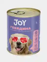 Влажный корм для собак, JOY говядина беззерновой д/собак средних и крупных пород, 340 г
