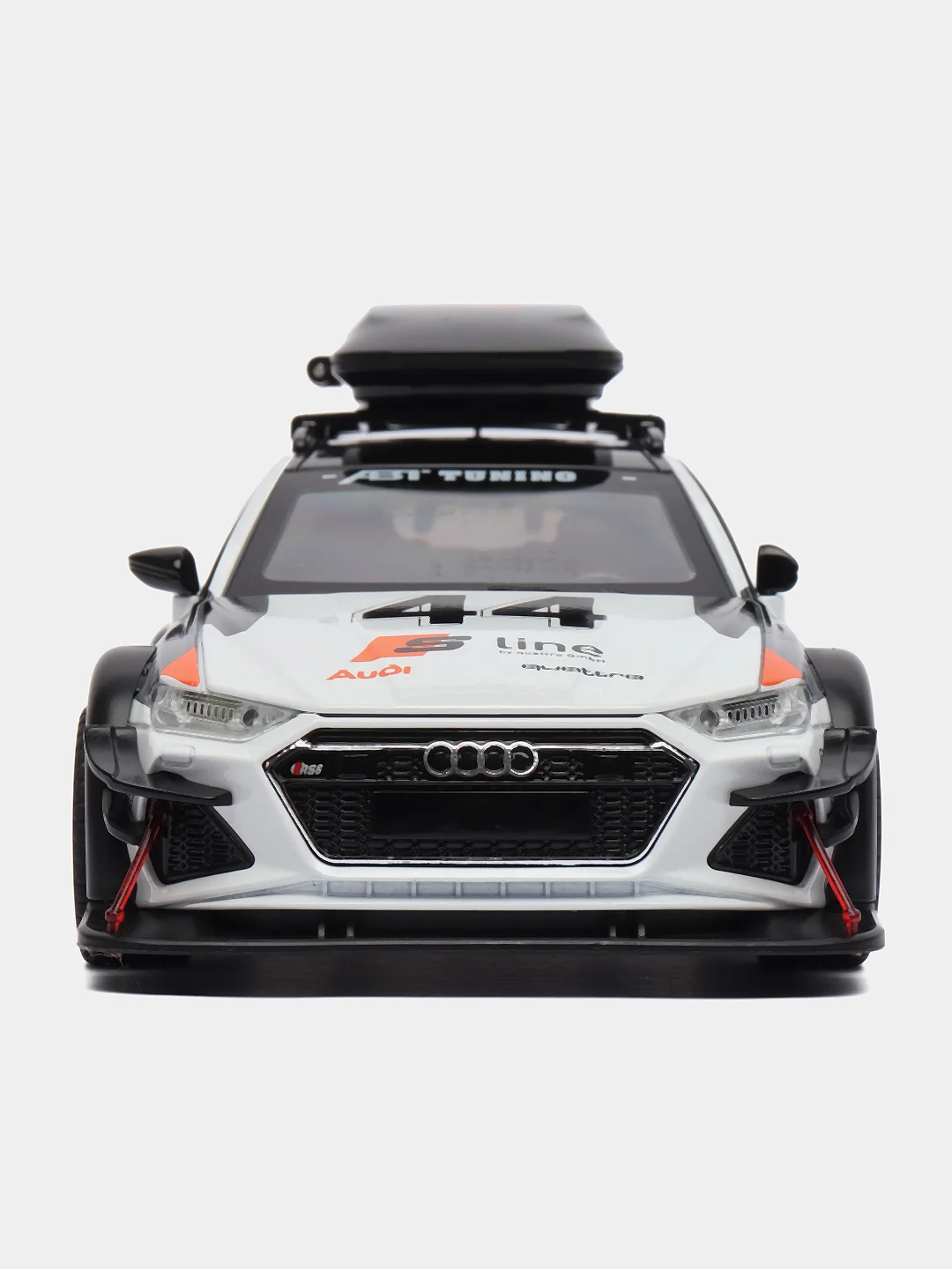 Белый машинка металлическая 1:24 AUDI RS6 камуфляж с обвесом, 21 см
