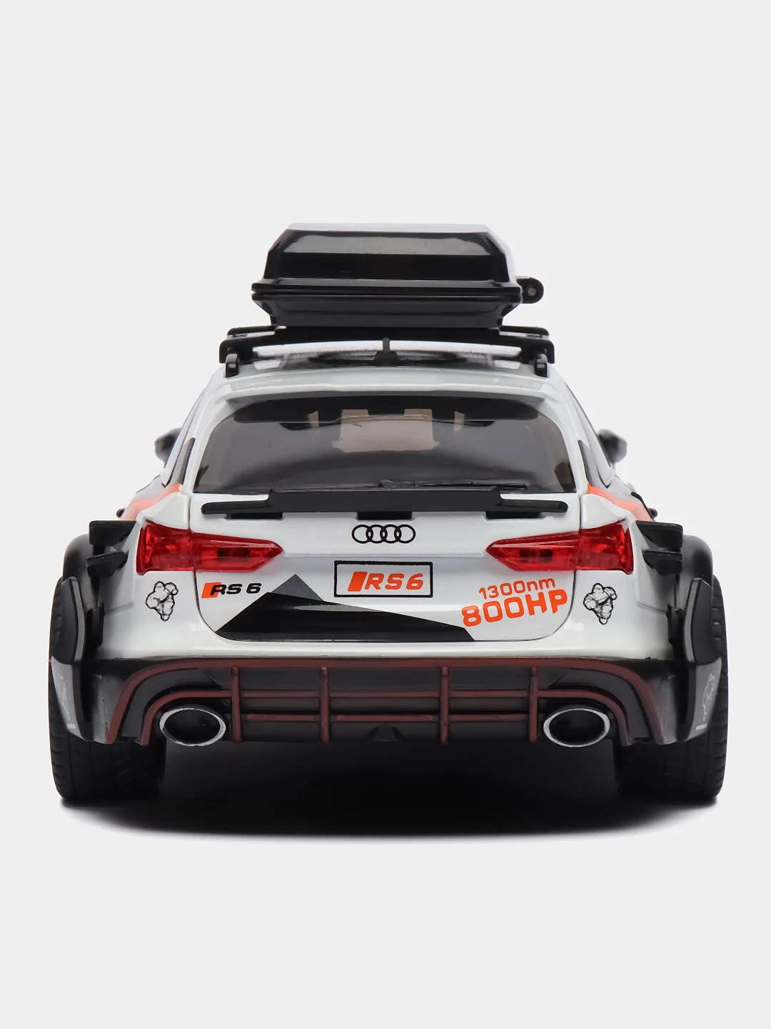 Белый машинка металлическая 1:24 AUDI RS6 камуфляж с обвесом, 21 см