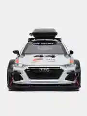 Белый машинка металлическая 1:24 AUDI RS6 камуфляж с обвесом, 21 см