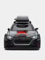 Тёмно-серый машинка металлическая 1:24 AUDI RS6 камуфляж с обвесом, 21 см