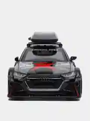 Тёмно-серый машинка металлическая 1:24 AUDI RS6 камуфляж с обвесом, 21 см
