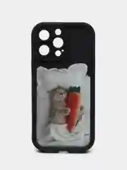 Черный чехол для iPhone 11 12 13 14 15 16 Pro Max XR Plus с принтом силиконовый коты айфон