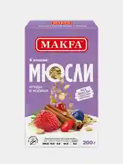 Мюсли 5 злаков MAKFA "Ягоды и корица", 200 г