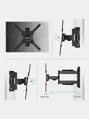Кронштейн для телевизора ONKRON, 32"-65", наклонно-поворотный, чёрный, M4