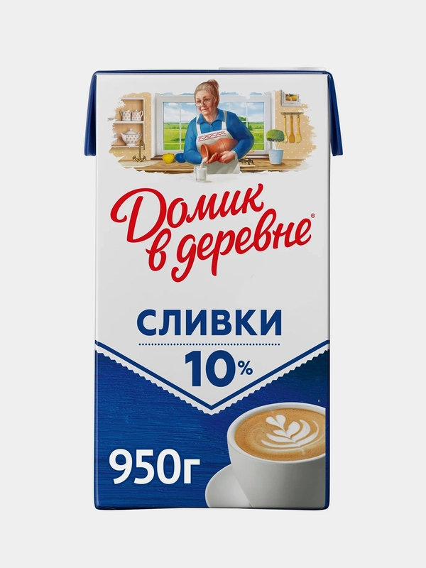 Сливки Домик в Деревне, 10%, 950г