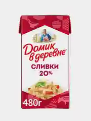 Сливки Домик в Деревне, 20%, 480г