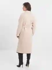 Молочный пальто женское, демисезон