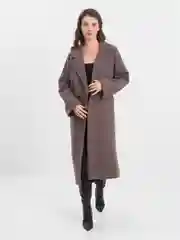 Серый меланж пальто женское, демисезон