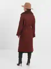 Шоколадный пальто женское, демисезон