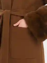 Терракотовый пальто женское, демисезон