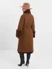 Терракотовый пальто женское, демисезон