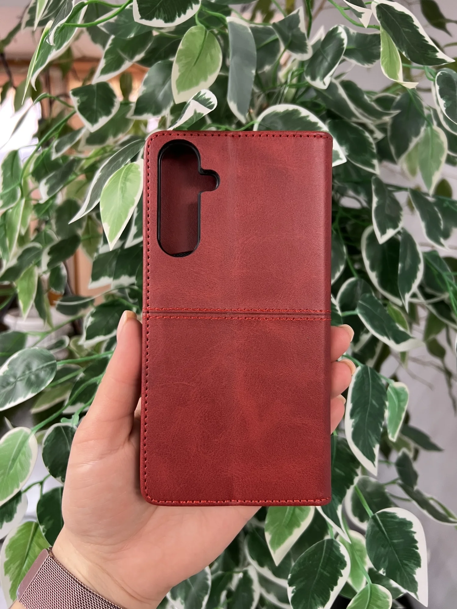 Красный чехол книжка elitcase для Samsung A55 5G / Самсунг А55 5G