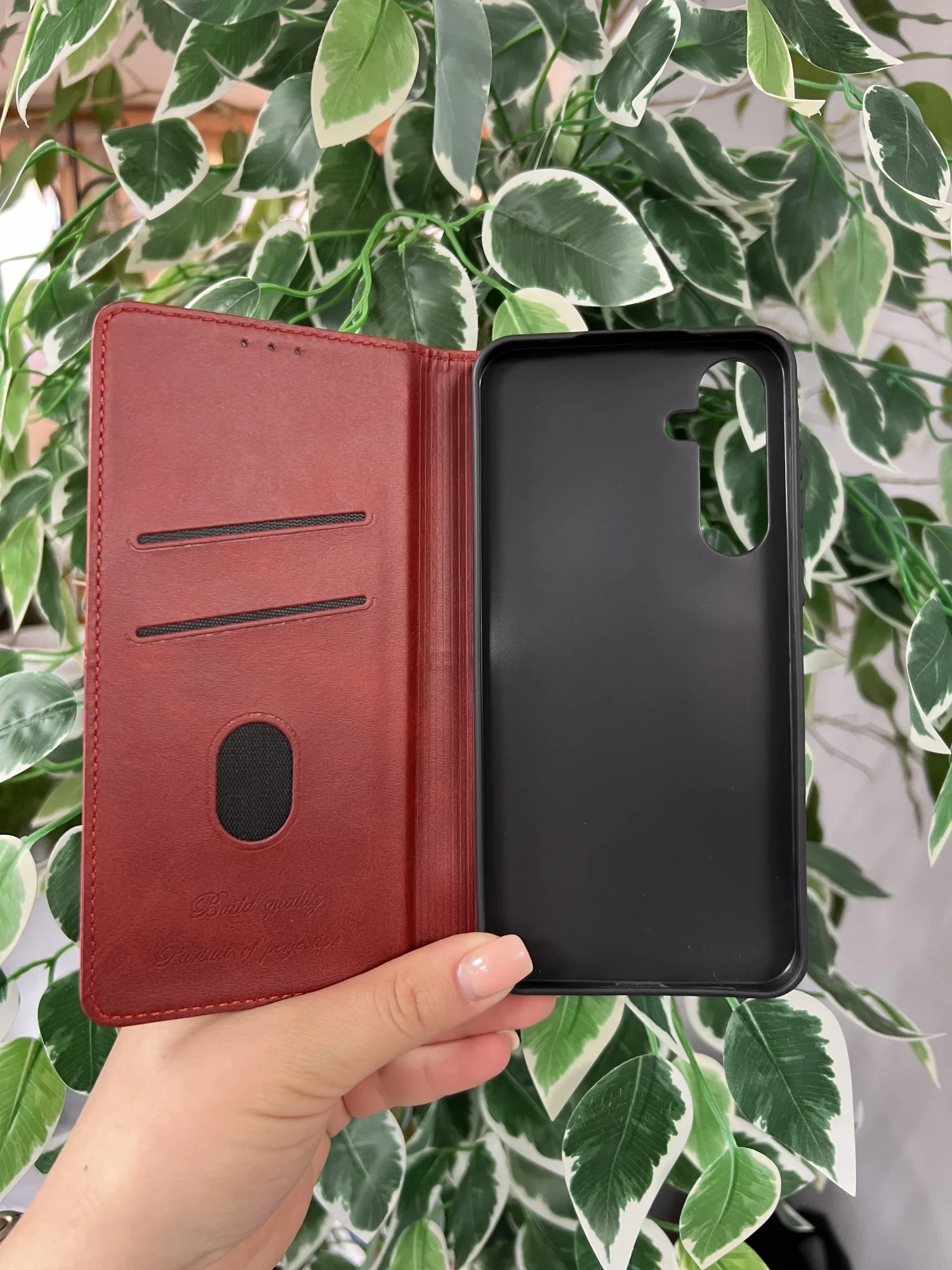 Красный чехол книжка elitcase для Samsung A55 5G / Самсунг А55 5G