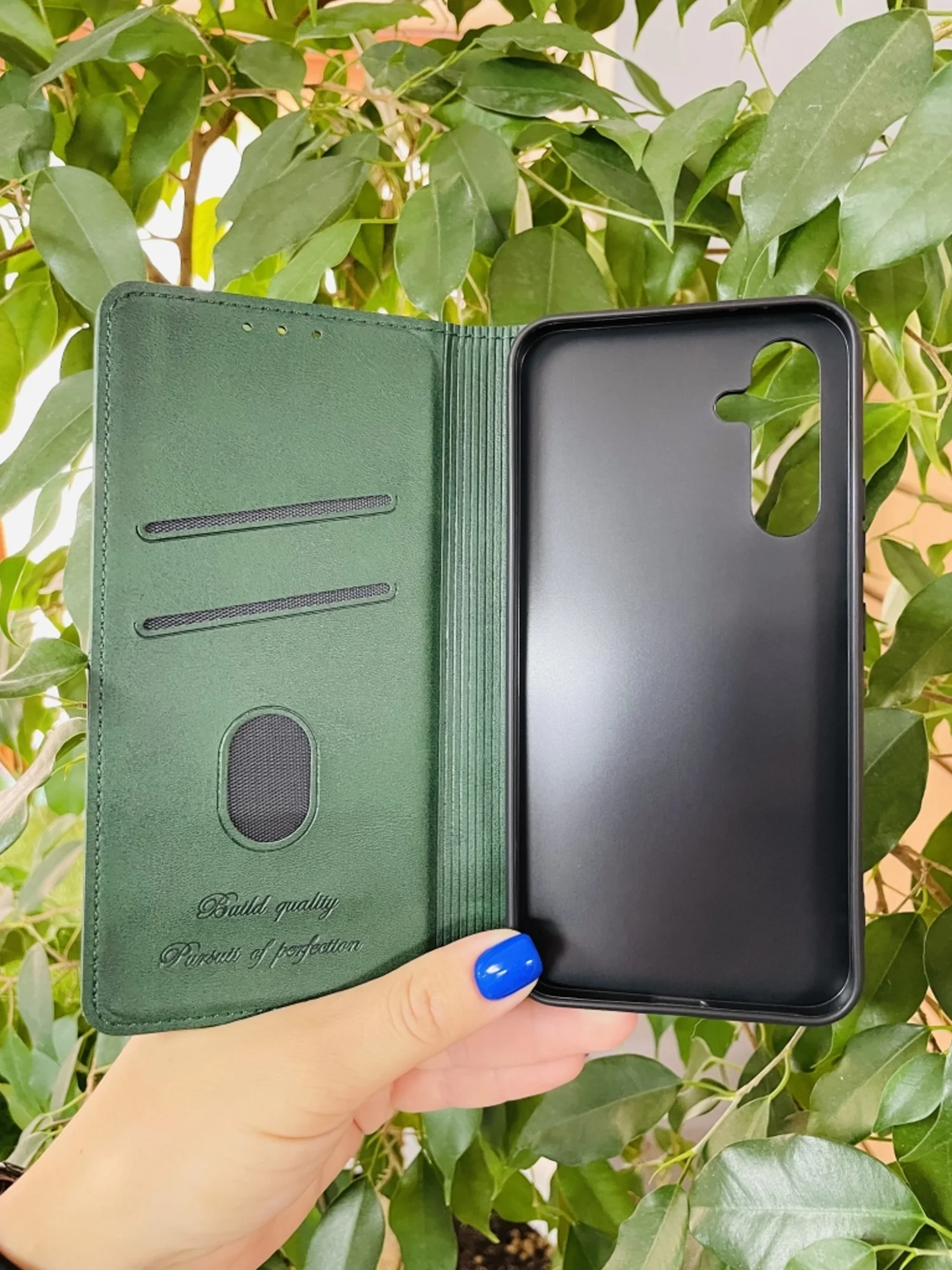 Тёмно-зелёный чехол книжка elitcase для Samsung A54 5G / Самсунг А54 5G