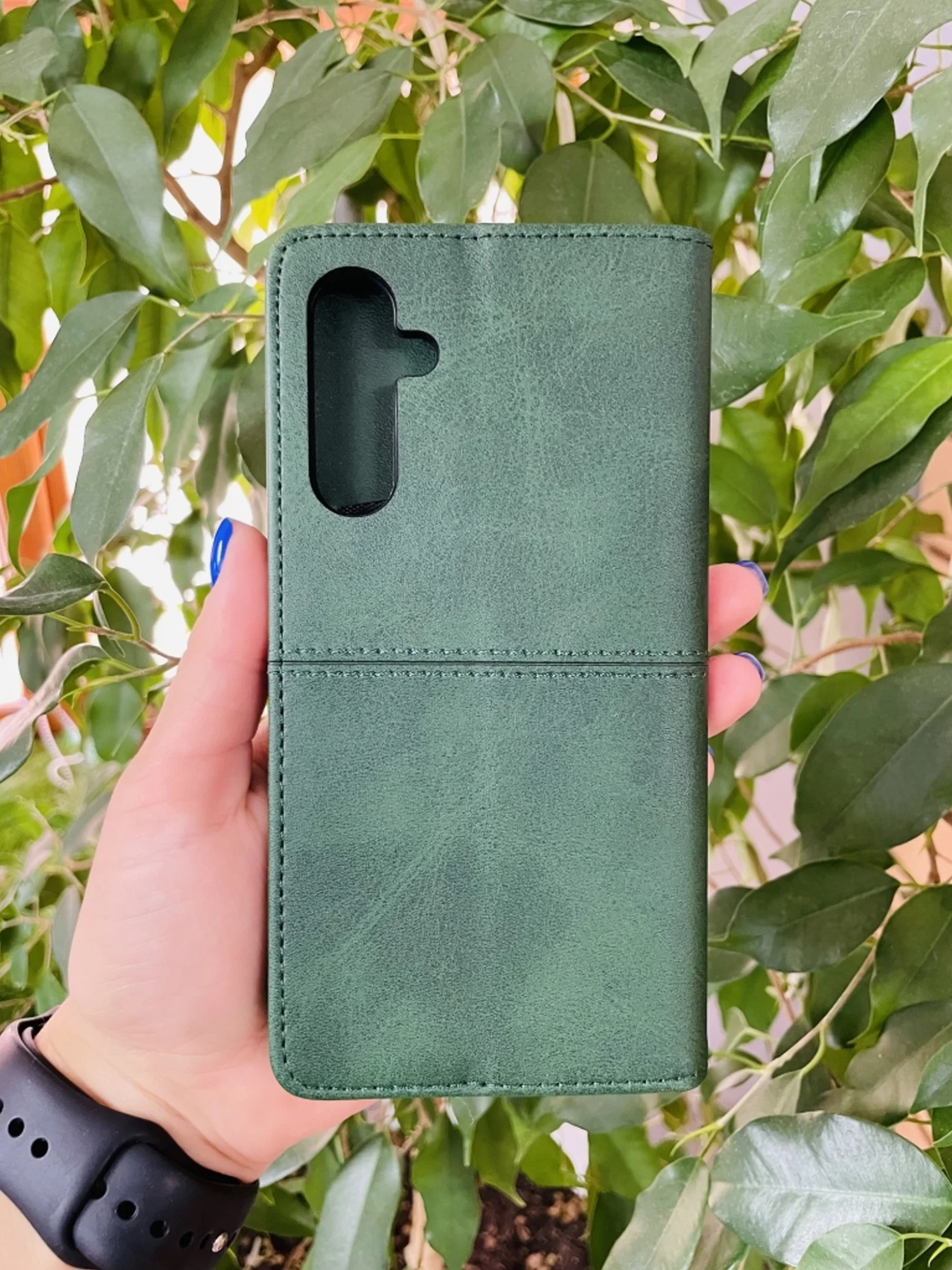 Тёмно-зелёный чехол книжка elitcase для Samsung A54 5G / Самсунг А54 5G