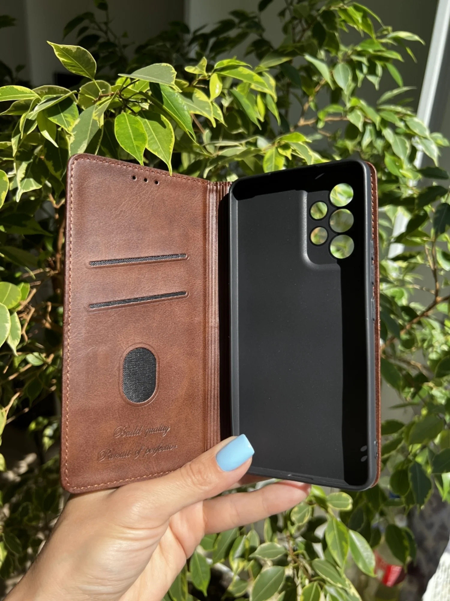 Тёмно-коричневый чехол книжка elitcase для Samsung A53 5G / Самсунг А53 5G