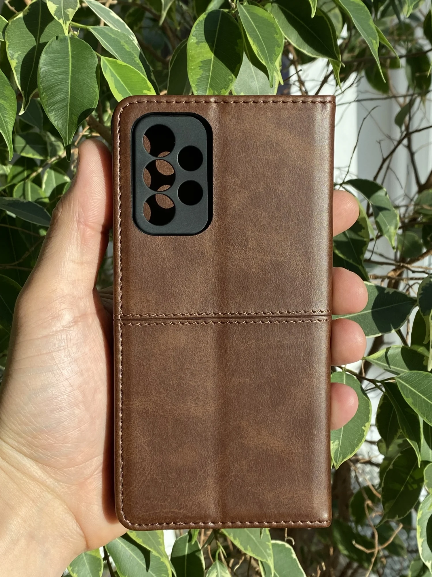 Тёмно-коричневый чехол книжка elitcase для Samsung A52 и A52S 5G / Самсунг А52 и А52S 5G