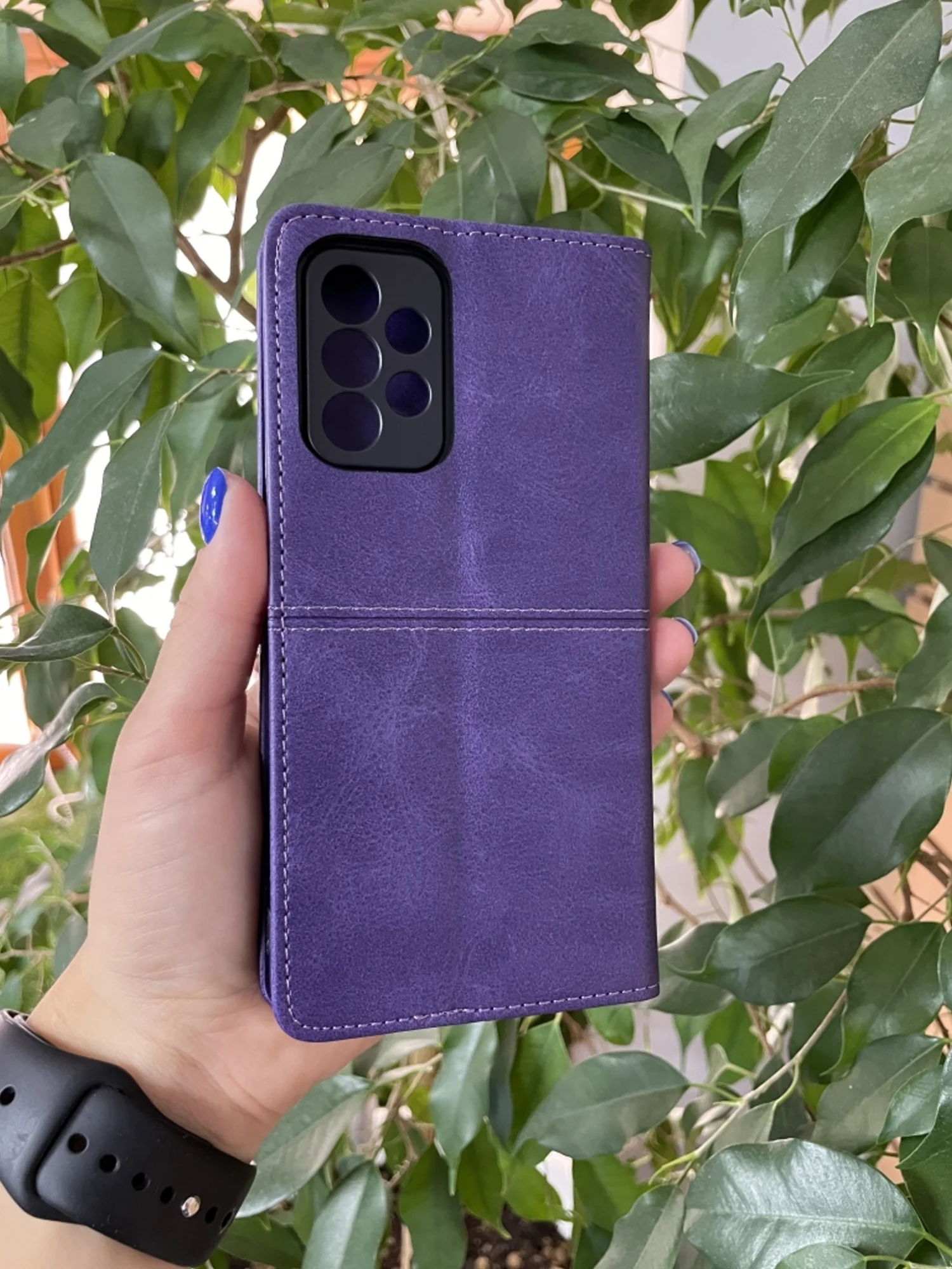 Фиолетовый чехол книжка elitcase для Samsung A52 и A52S 5G / Самсунг А52 и А52S 5G