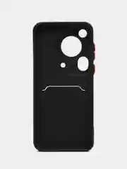 Черный чехол для Huawei Pura 70 Ultra (Хуавей Пура 70 Ультра), с карманом для карт