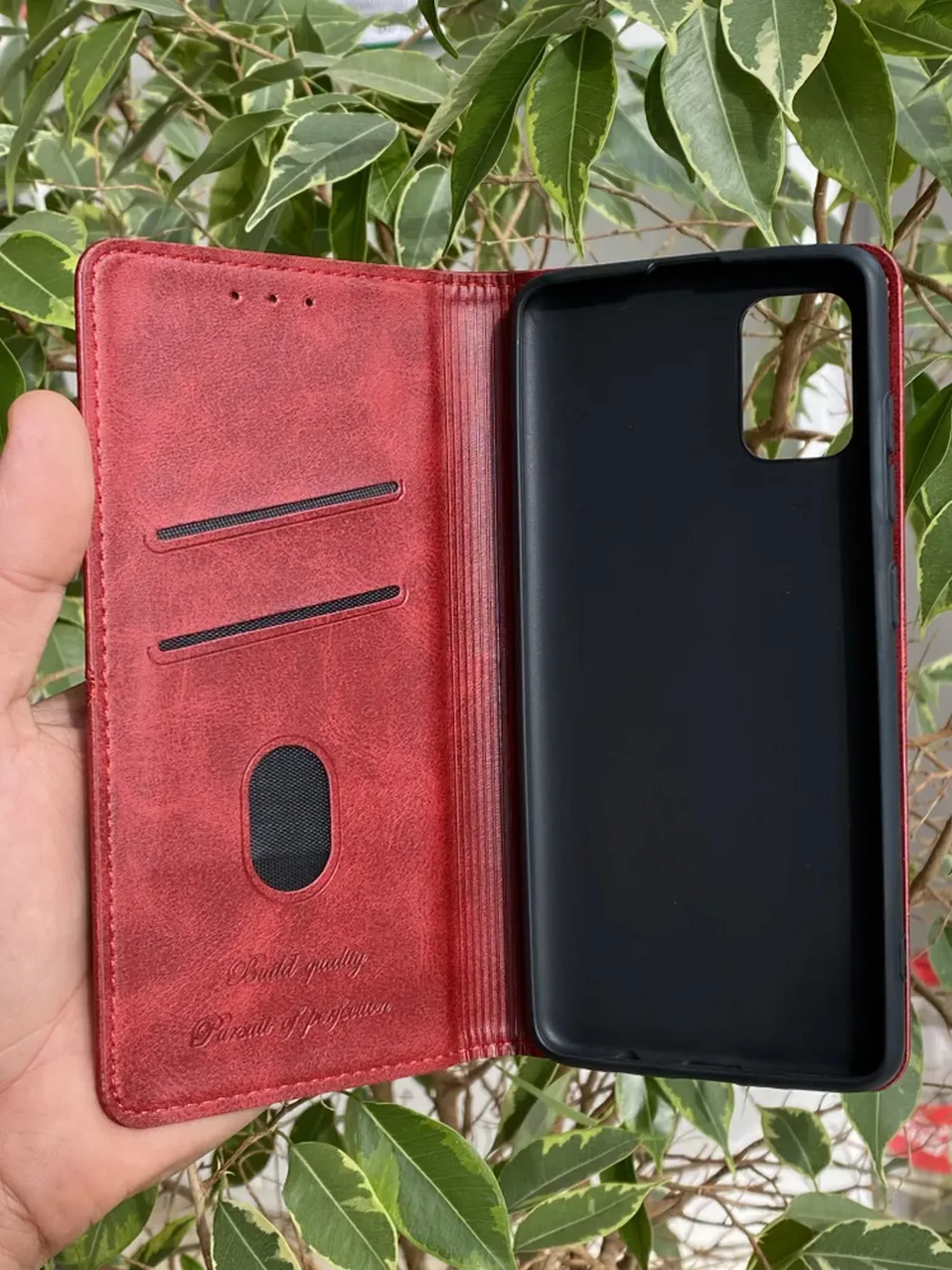Красный чехол книжка elitcase для Samsung A51 / Самсунг А51