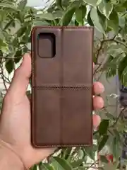 Тёмно-коричневый чехол книжка elitcase для Samsung A51 / Самсунг А51