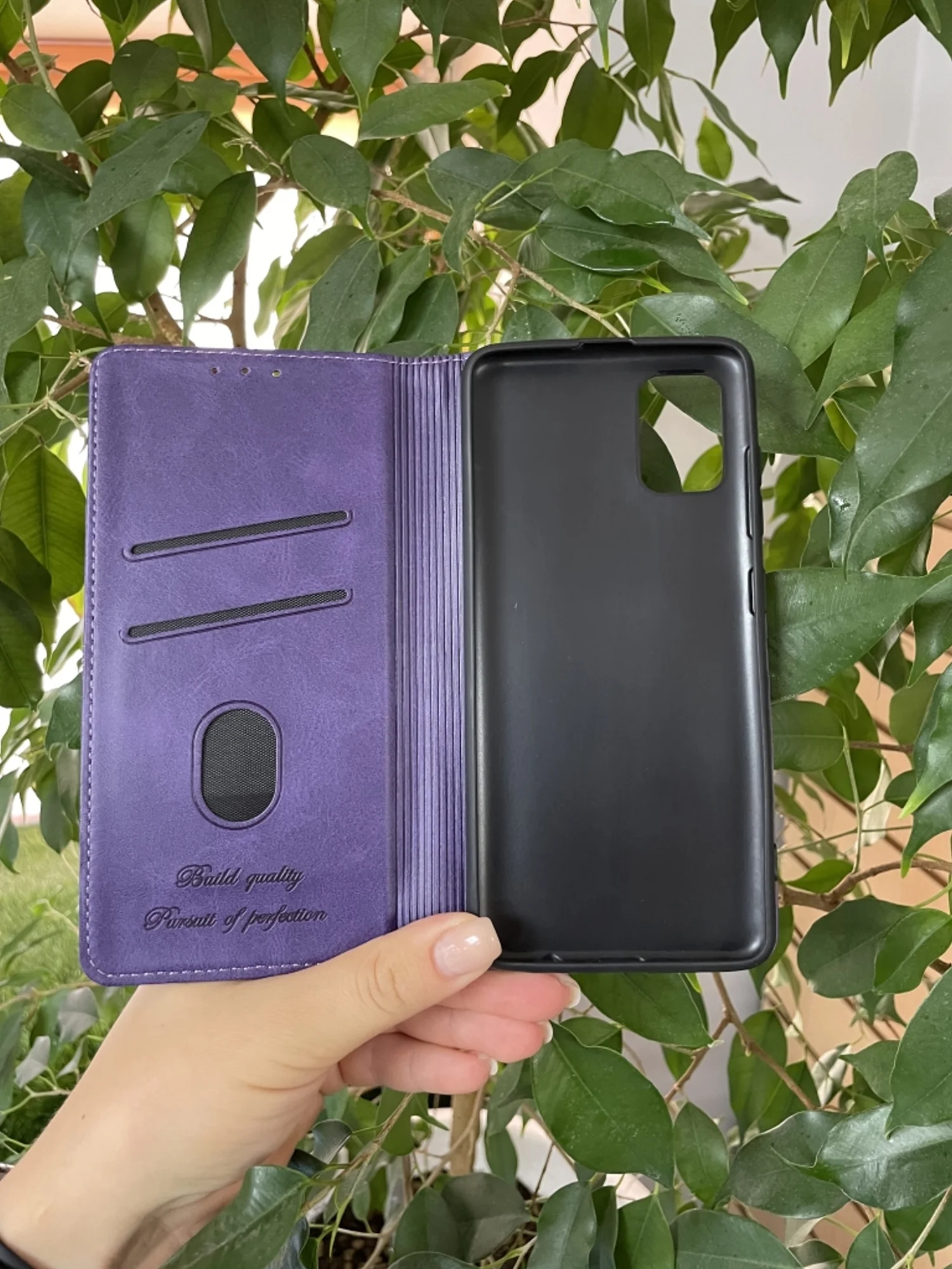 Фиолетовый чехол книжка elitcase для Samsung A51 / Самсунг А51