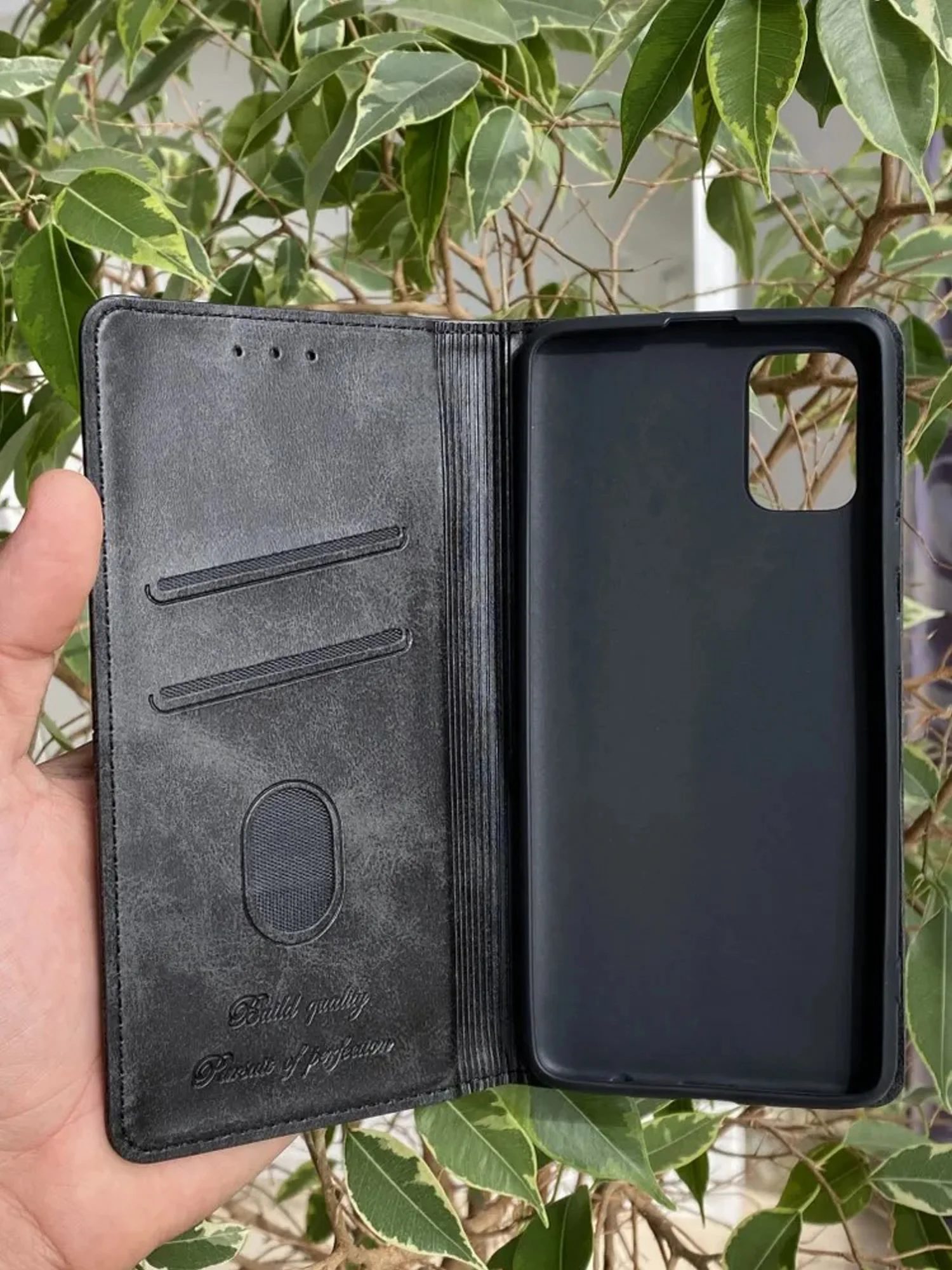 Черный чехол книжка elitcase для Samsung A51 / Самсунг А51