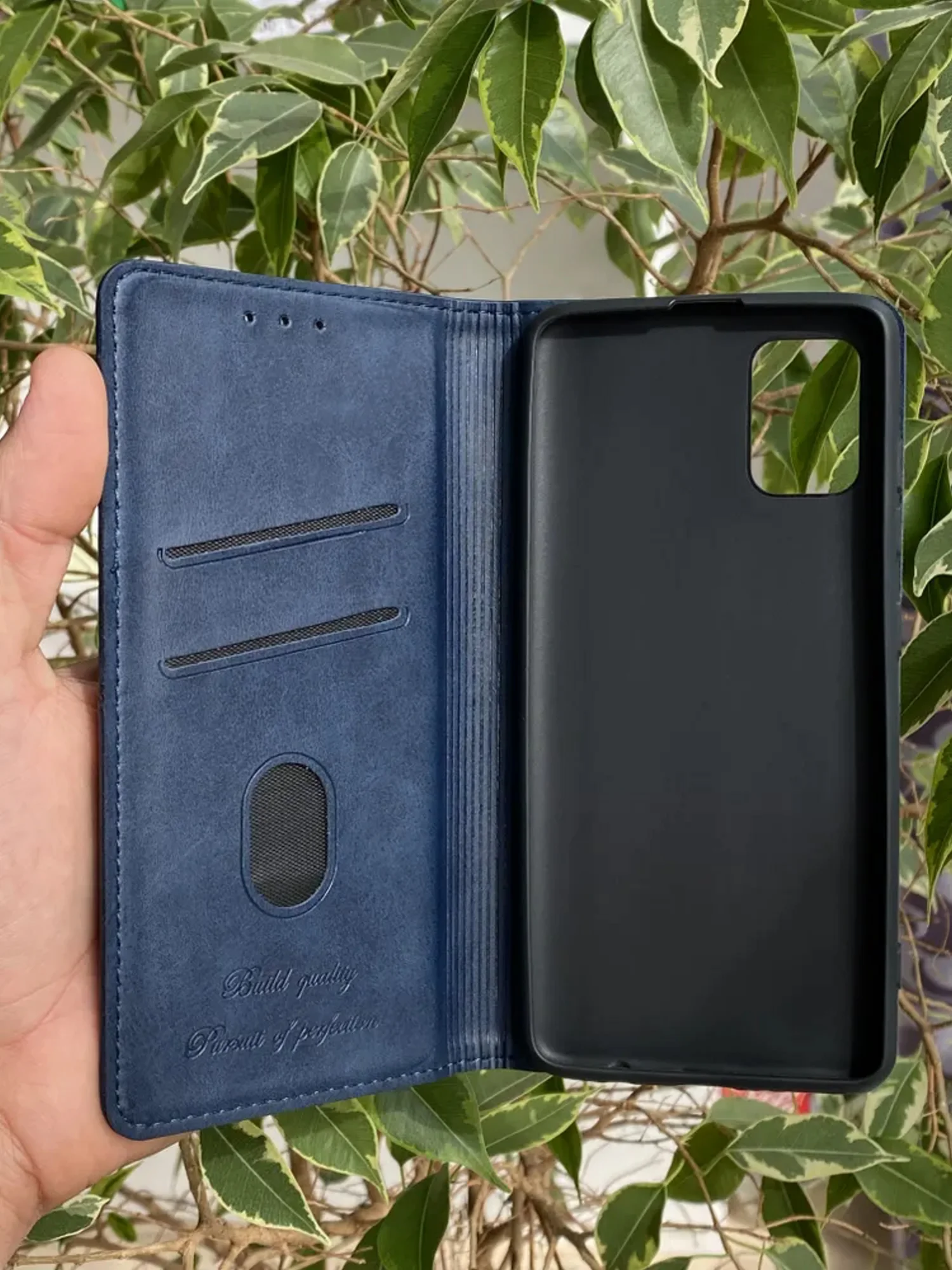 Синий чехол книжка elitcase для Samsung A51 / Самсунг А51