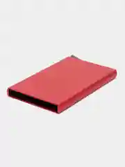 Красный металлический Картхолдер с RFID защитой банковских карт от считывания