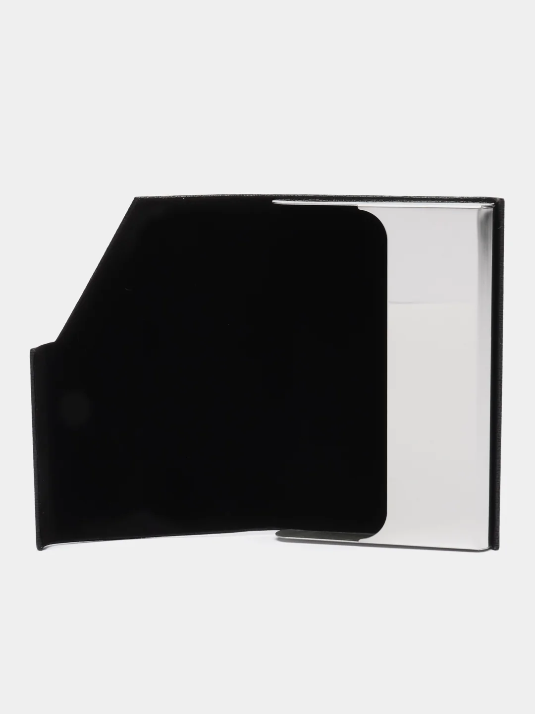 Черный картхолдер "Magnetic Card Holder" из стали для пластиковых карт и визиток