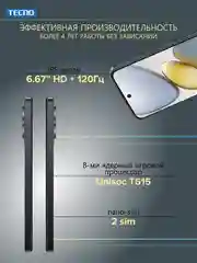Зеленый смартфон Tecno Spark Go 1 4/64Гб