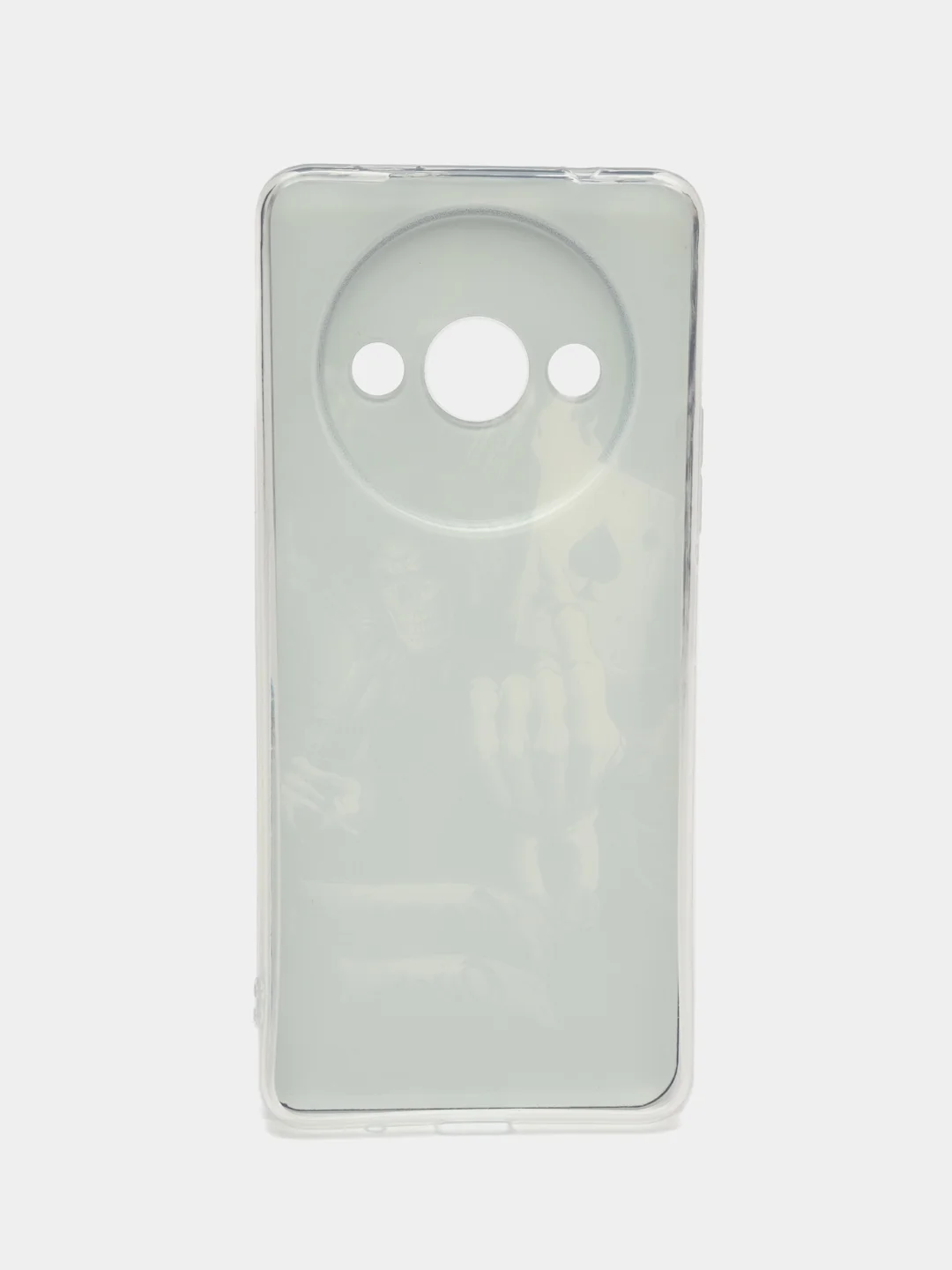 Оливковый чехол на Redmi A3/Poco C61 / Редми А3/Поко С61 прозрачный, с рисунком, защита камеры