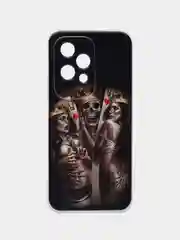 Оливковый чехол на Honor 200 Lite / Хонор 200 Лайт прозрачный, с рисунком, защита камеры