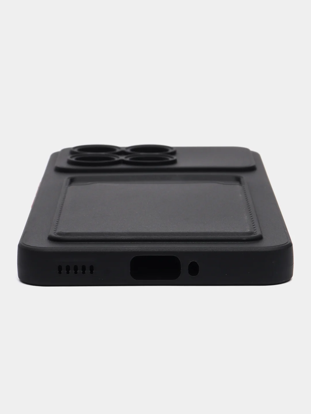 Черный чехол для Xiaomi POCO F6 Pro/Redmi K70/K70 Pro (Сяоми Поко Ф6 Про), с карманом для карт
