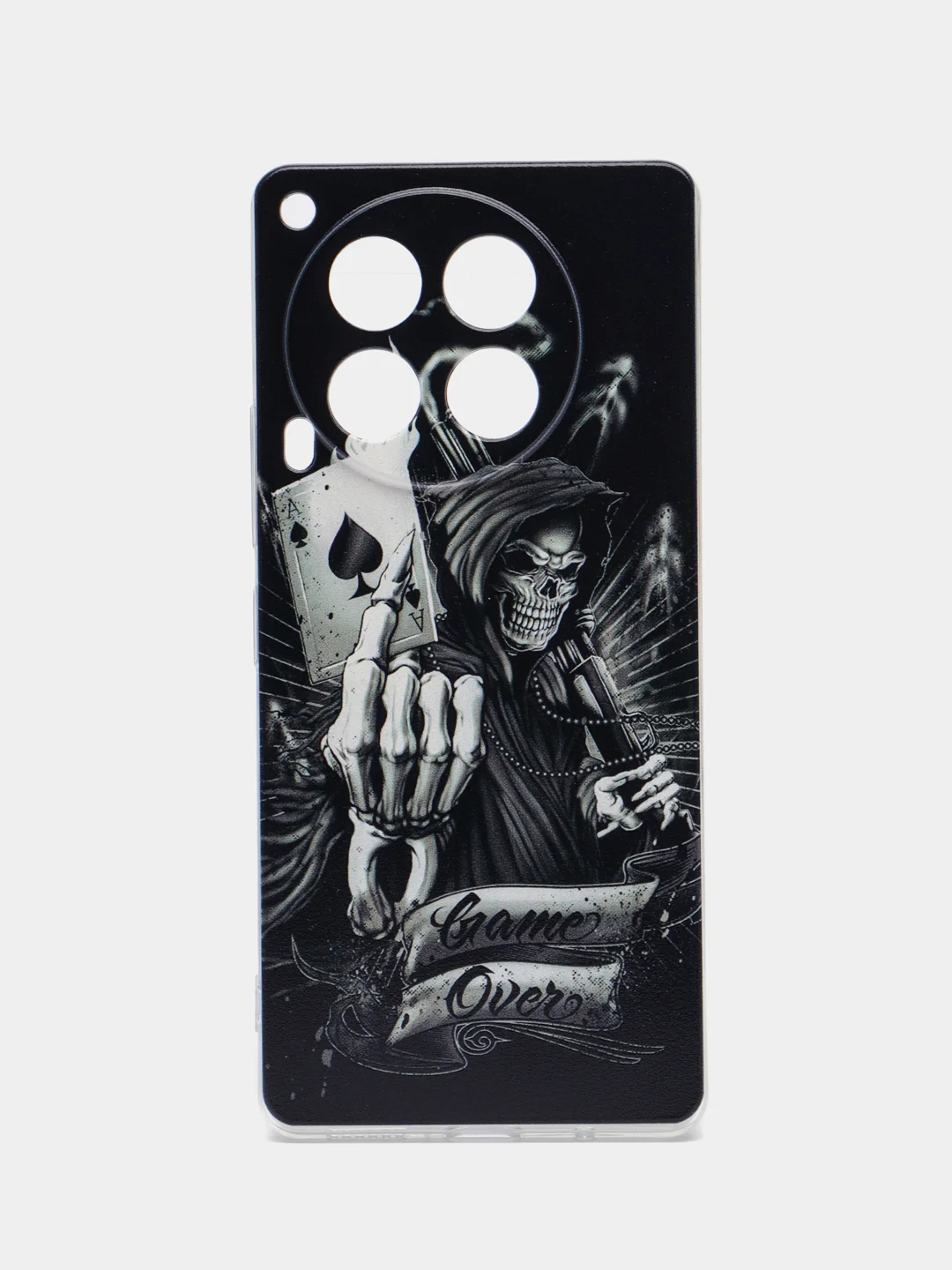 Оливковый чехол на Tecno Camon 30 5G / Текно Камон 30 5G прозрачный, с рисунком, защита камеры