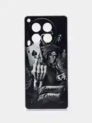 Оливковый чехол на Tecno Camon 30 5G / Текно Камон 30 5G прозрачный, с рисунком, защита камеры