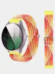 Желтый плетеный нейлоновый ремешок для Xiaomi Amazfit Bip, Samsung Gear, Huawei Watch, 20 / 22 мм