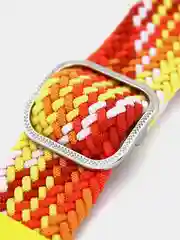 Желтый плетеный нейлоновый ремешок для Xiaomi Amazfit Bip, Samsung Gear, Huawei Watch, 20 / 22 мм