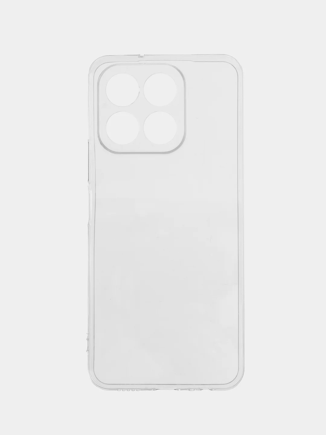 Прозрачный силиконовый чехол на Honor X6b / Хонор X6b прозрачный, с принтом, защита камеры