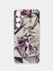 Серый металлик чехол на Samsung Galaxy A55 5G / Самсунг Галакси А55 5G прозрачный, с рисунком