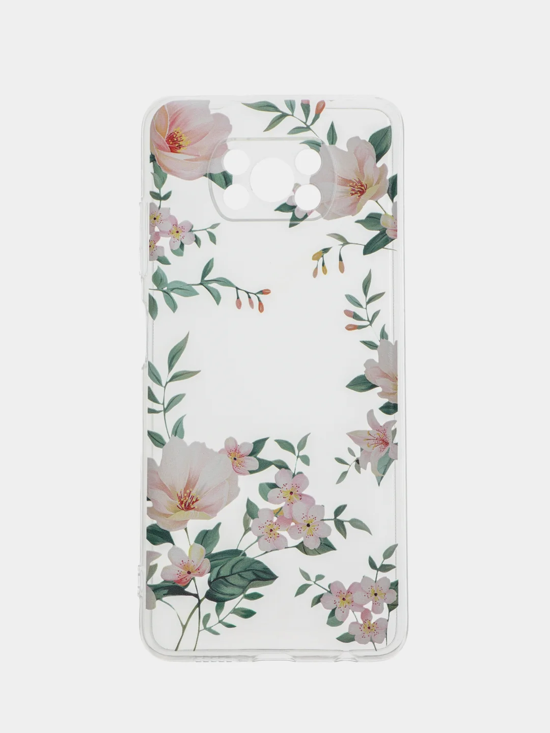Пастельно-коралловый чехол на Xiaomi Poco X3/Poco X3 Pro / Сяоми Поко X3/Поко Х3 Про прозрачный, защита камеры