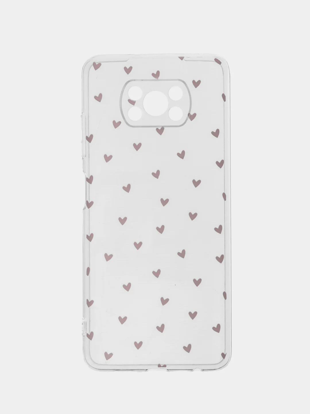 Розовый чехол на Xiaomi Poco X3/Poco X3 Pro / Сяоми Поко X3/Поко Х3 Про прозрачный, защита камеры